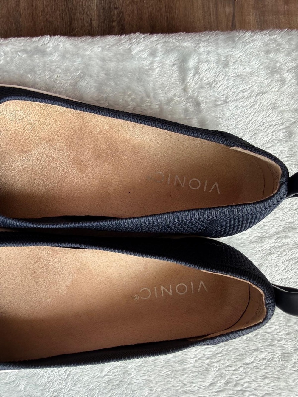 Vionic Uptown Knit Skimmer Flats Navy Blue Size 40 - Picture 2 of 5